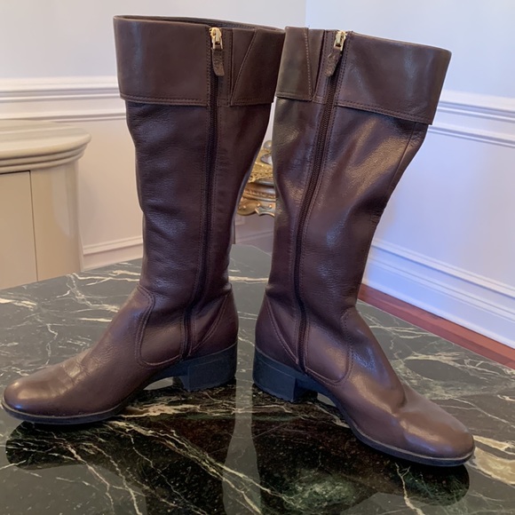 Circa Joan David Brown Leather Boots Size 7 1/2 - Picture 2 of 7